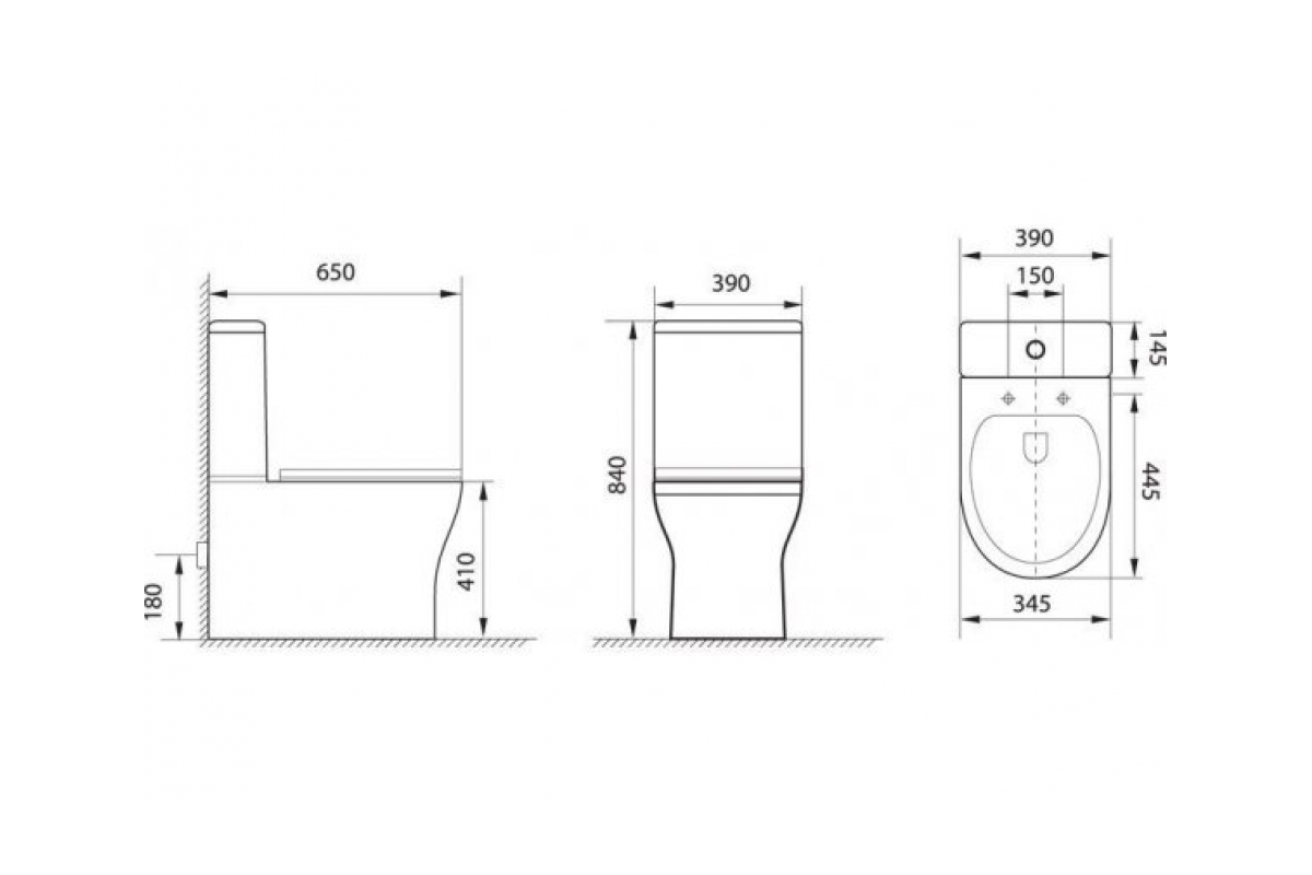 Чаша напольного унитаза Aquanet Rimless Roll-C CL-12249B
