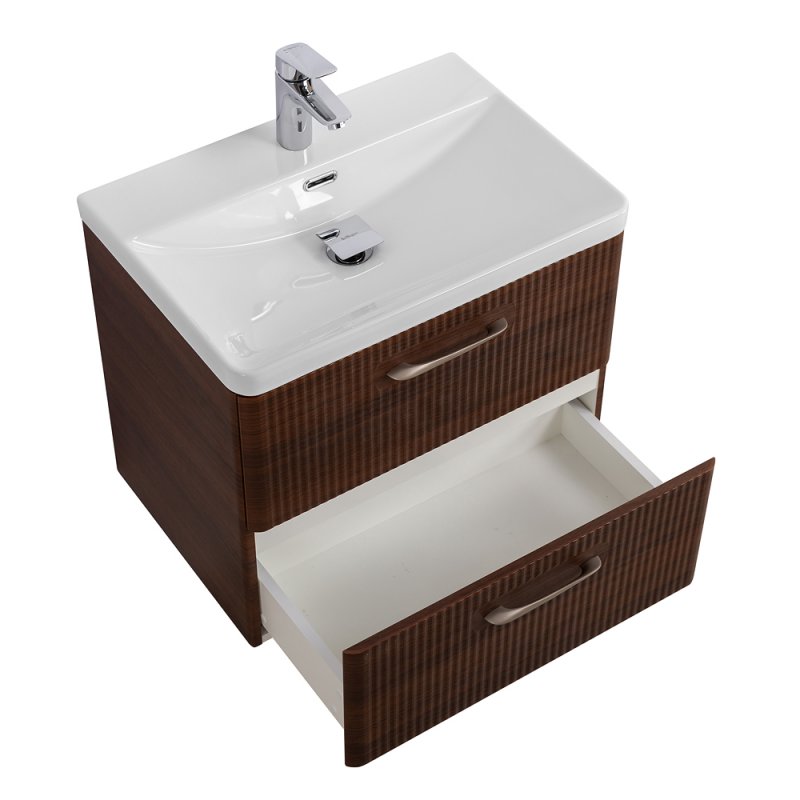 Тумба с раковиной подвесная BelBagno DUE 60 Bianco Lucido, раковина белая