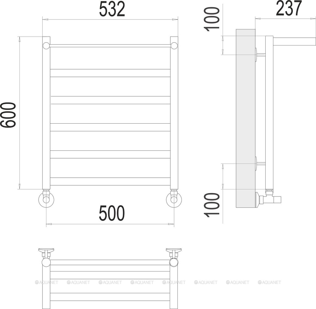 Полотенцесушитель Terminus Хендрикс П6 500х600 