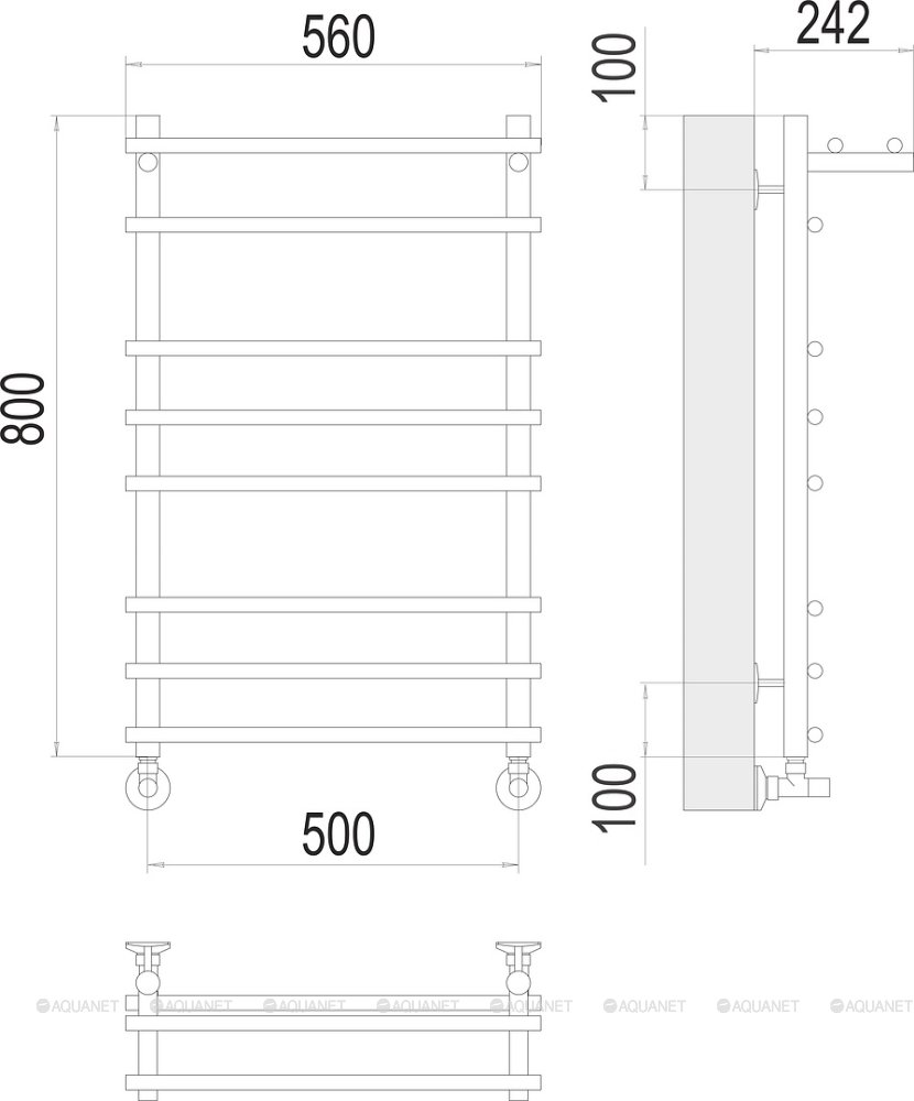 Полотенцесушитель Terminus Ватра с/п П8 500х800