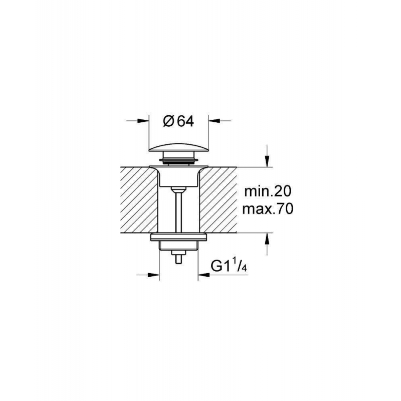 Донный клапан Grohe 65807GL0 холодный рассвет, глянец