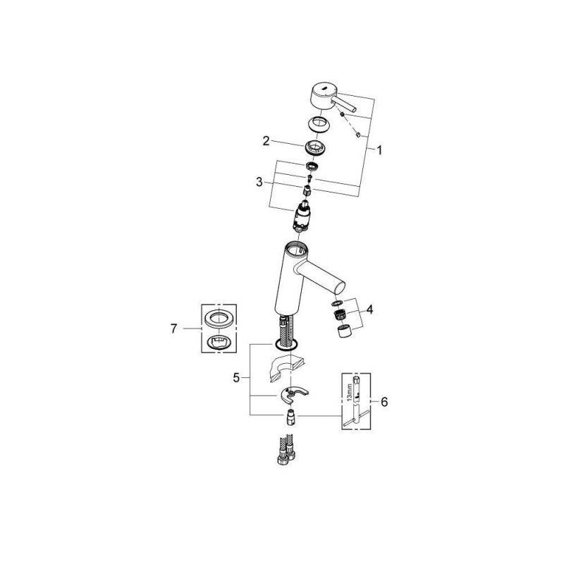 Смеситель для раковины Grohe Concetto 23451001 хром