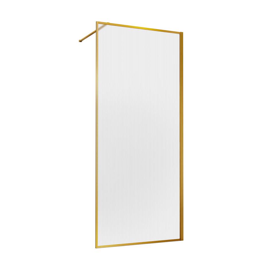 Душевая перегородка Walk-In VSW-1HP120FLBG, 1200*2000, брашированное золото, стекло рифленое