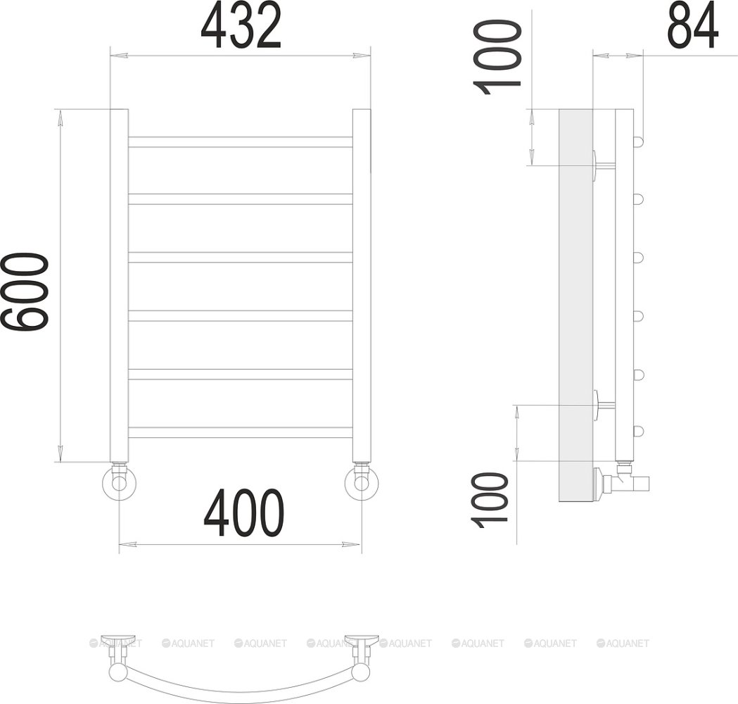 Полотенцесушитель Terminus Классик П6 400х600