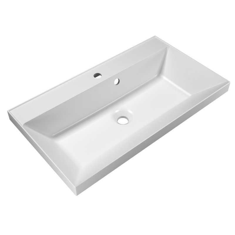 Тумба с раковиной подвесная BelBagno MARINO 80 Rovere Bianco, раковина белая