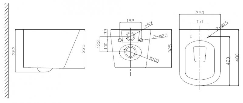 BB3103CHR/SC/BB002-80/BB014-SR-BIANCO Унитаз подвесной с сиденьем BelBagno DUE + Система инсталляции для унитазов с кнопкой смыва BB014-SR-BIANCO Исполнение: Белый 