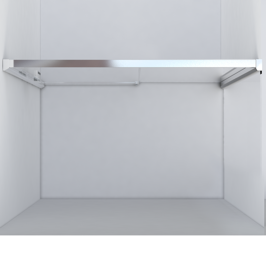 Душевая дверь Lugano VDS-1L120CLGM-1, 1200, вороненая сталь, стекло прозрачное