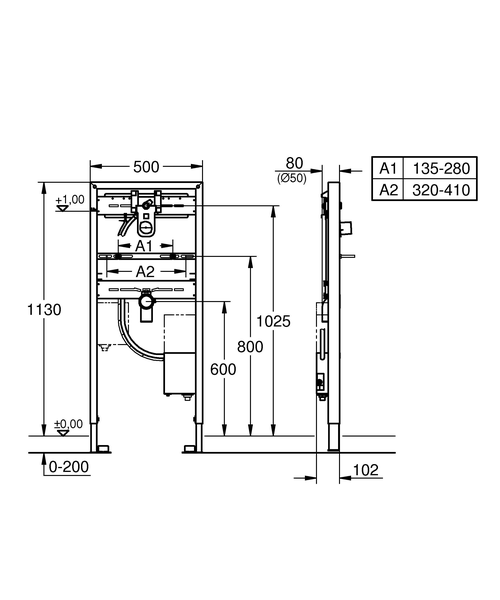 Инсталляция для раковины Grohe Rapid SL 38748001