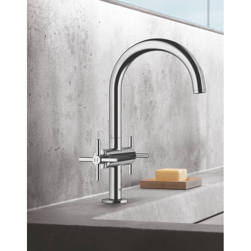 Смеситель для раковины Grohe Atrio корпус высокий хром (21019003)