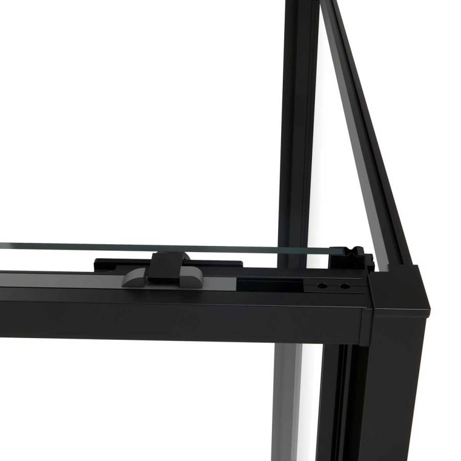 Душевой уголок Slim Soft VSR-1SS9014CLB, 1400*900, черный, стекло прозрачное