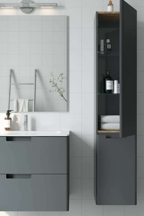 Шкаф-пенал Creto Bravo Gray 35 см