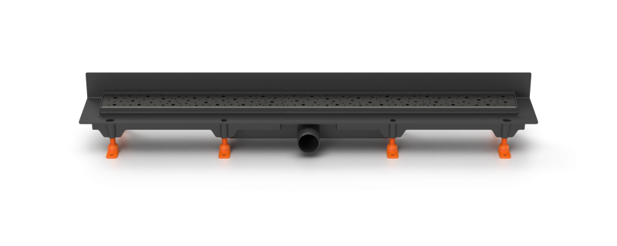 Душевой лоток 95 см Creto Points CRE-950 PB-P с решеткой, черный