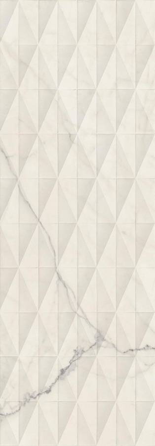 Плитка M73S Allmarble Wall Statuario Struttura Pavé Lux 3D 40х120 8mm