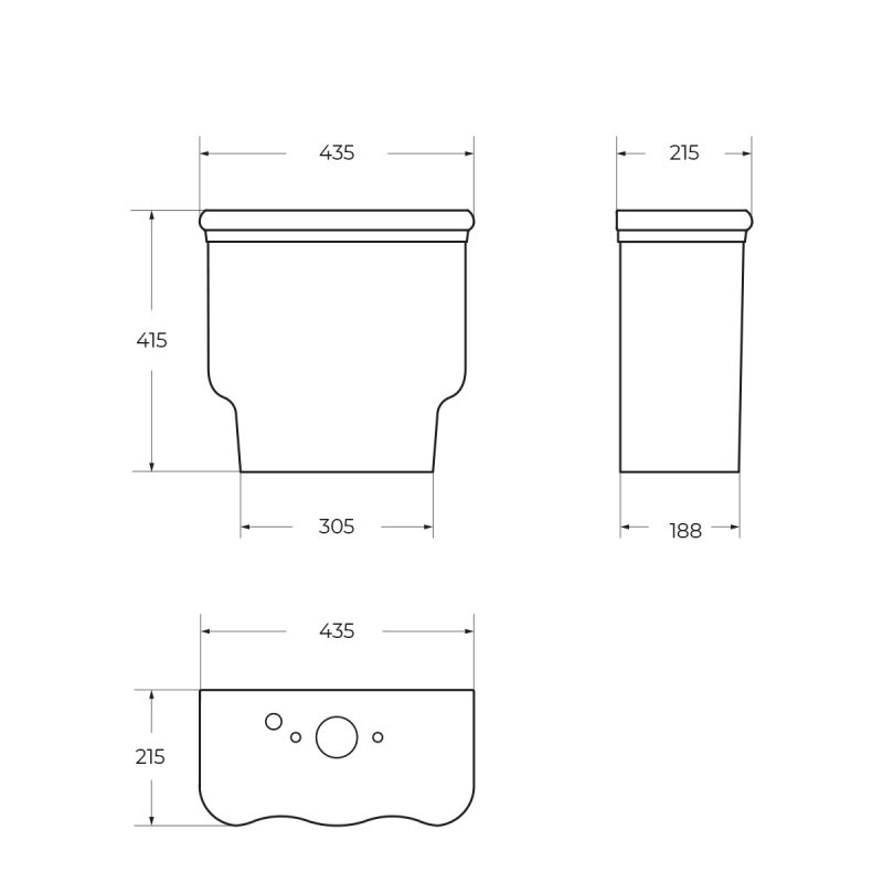 Чаша напольного безободкового унитаза BelBagno BOHEME BB115CPR