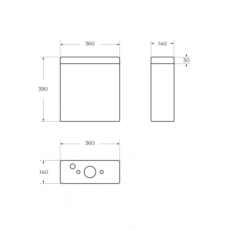 LUCE Бачок BB2197T