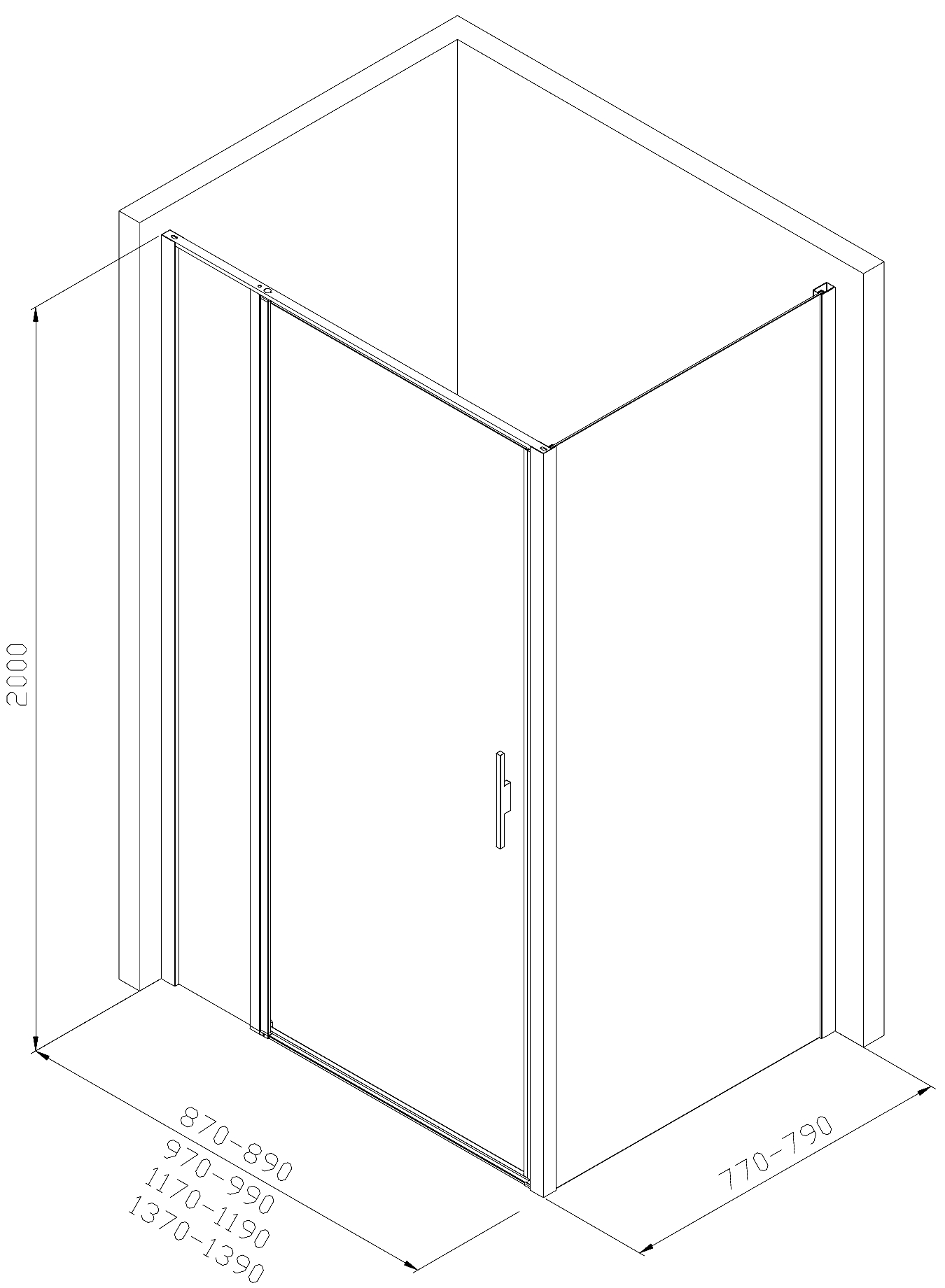 Душевой уголок Allen Brau Priority 120x80 3.31031.00 + 3.31040.00 хром