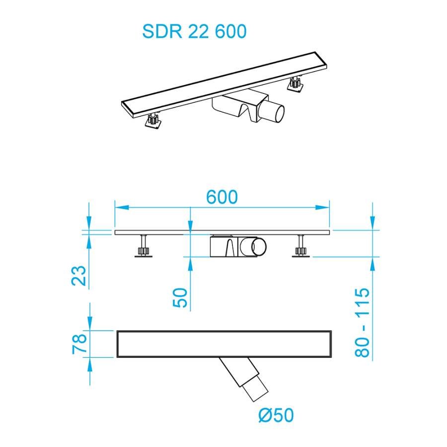 Душевой трап RGW SDR-22B, RGW 47212260-04