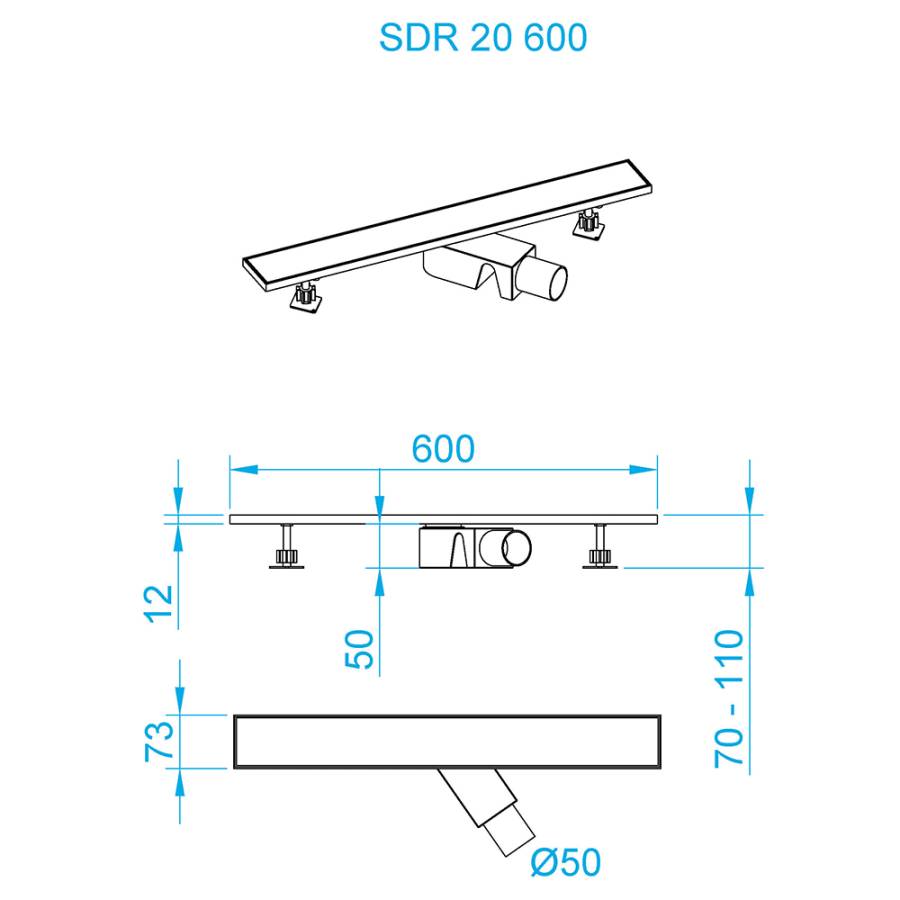 Душевой трап RGW SDR-20B, RGW 47212060-04