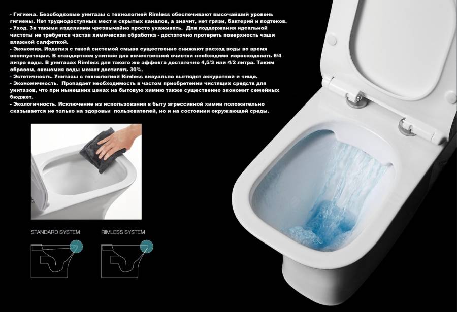 Унитаз подвесной безободковый Creto Cer C1 Plus 1001-002Cer-C1W/1 с крышкой-сиденьем микролифт