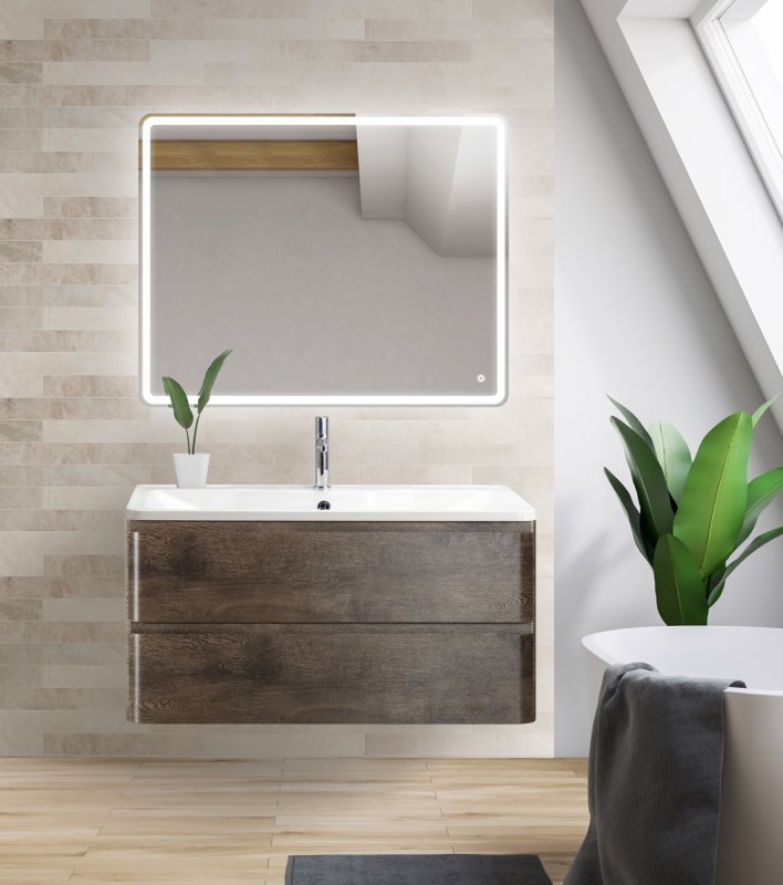 Тумба с раковиной подвесная BelBagno ALBANO 80 Bianco Lucido, раковина белая