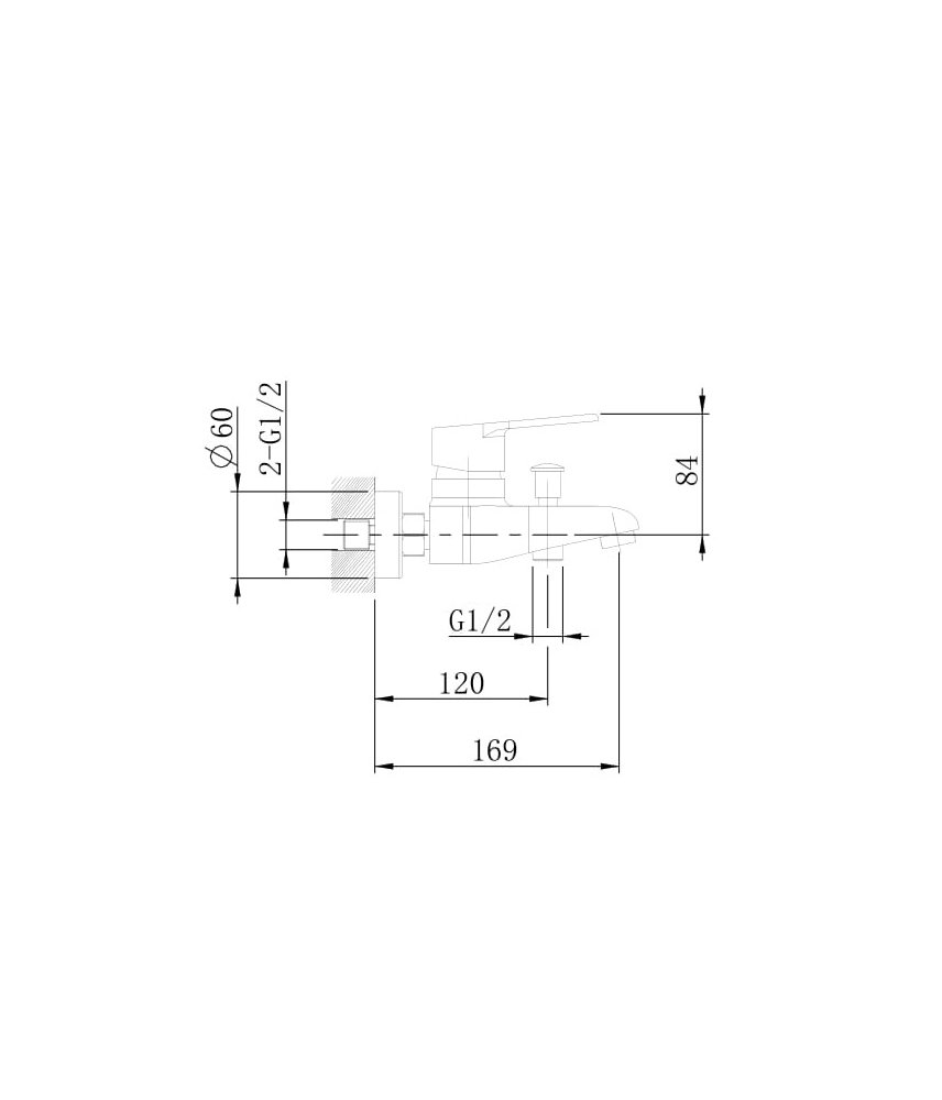 Смеситель для ванны/душа Agger Right A2910000