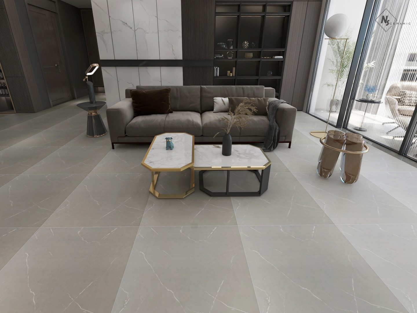 NS Ceramic Керамогранит с Эффектом Камня NSC8042 Grey 80x80 - керамическая плитка и керамогранит