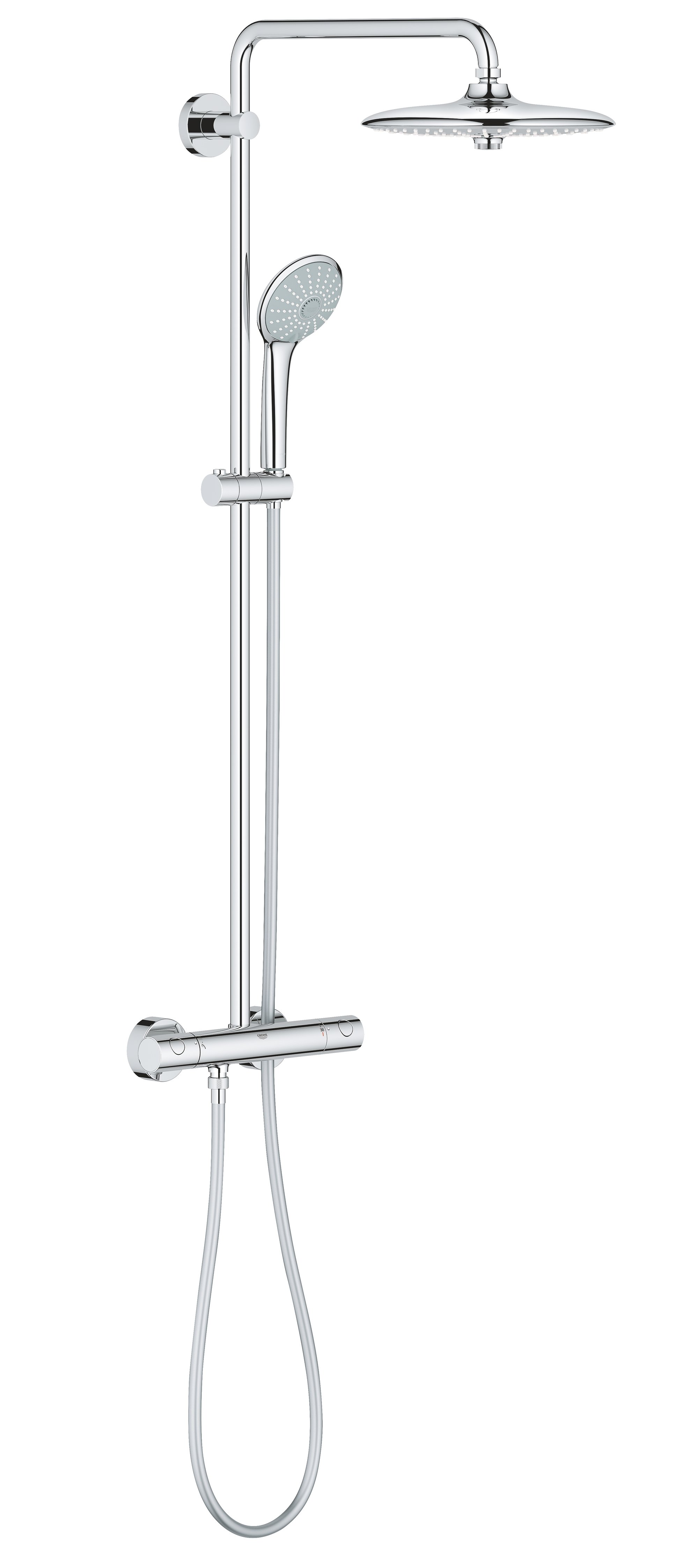Душевая система с термостатом для настенного монтажа, GROHE Euphoria 260, хром, (27296002)