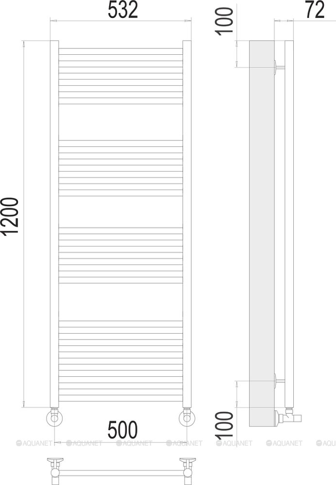 Полотенцесушитель Terminus Аврора П22 500х1200