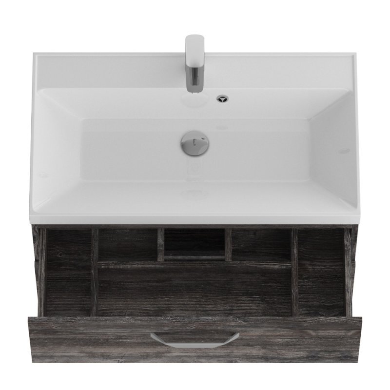 Тумба с раковиной подвесная  BelBagno AURORA 80 Bianco Lucido, раковина белая