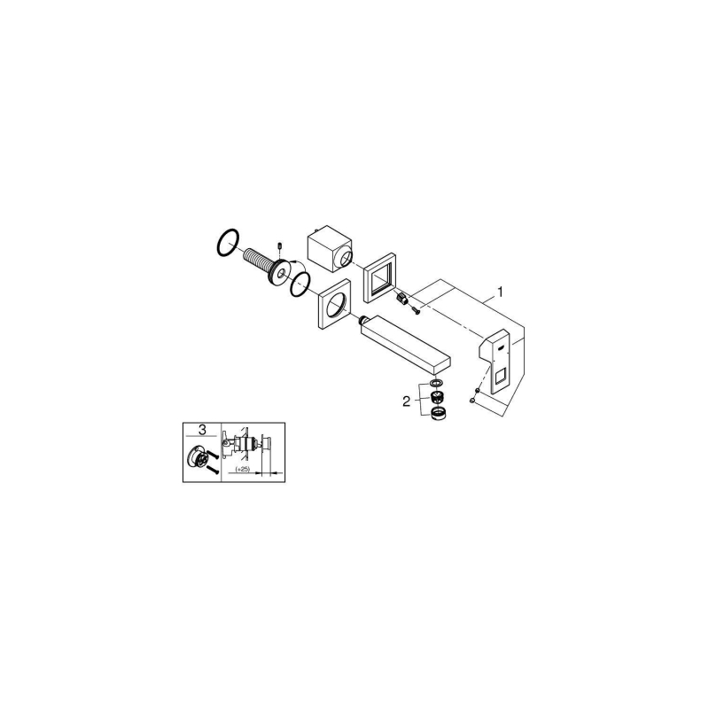Смеситель для раковины Grohe Eurocube 19895000 хром