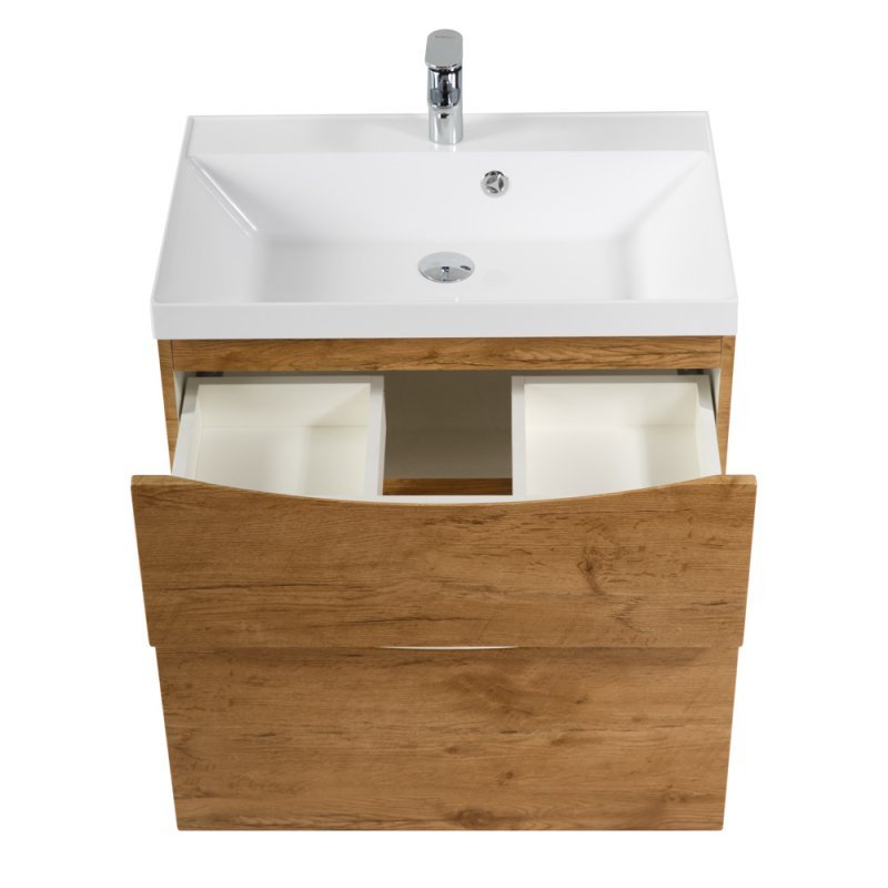 Тумба с раковиной подвесная BelBagno MARINO-H60 70 Bianco Lucido, раковина белая