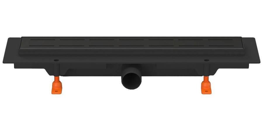 Душевой лоток 55 см Creto Walkway CRE-550 WB с решеткой, черный