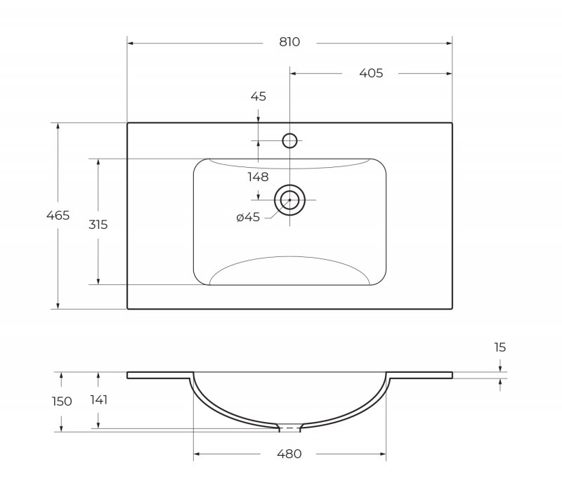 Керамическая раковина BelBagno BB-8099-80