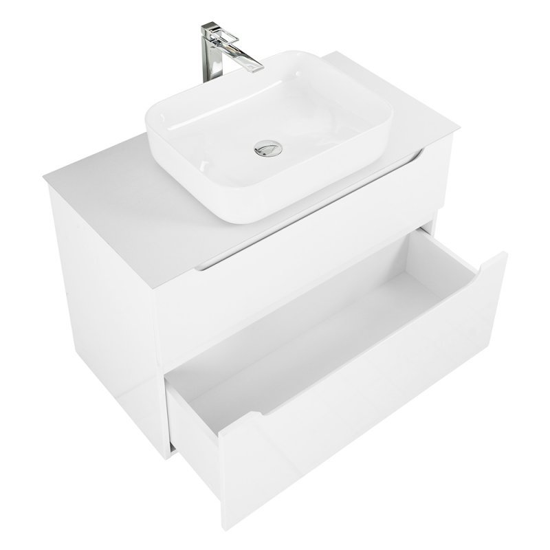 Тумба с раковиной подвесная BelBagno ETNA-H60 90 Bianco Lucido, раковина белая