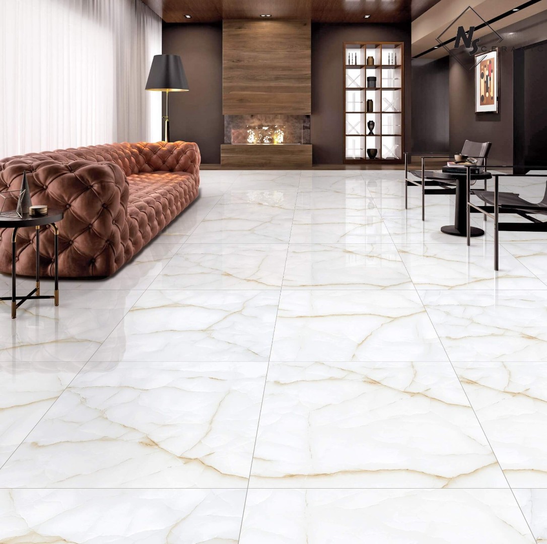 NS Ceramic Керамогранит с Эффектом Камня NSC8032 White 80x80 - керамическая плитка и керамогранит