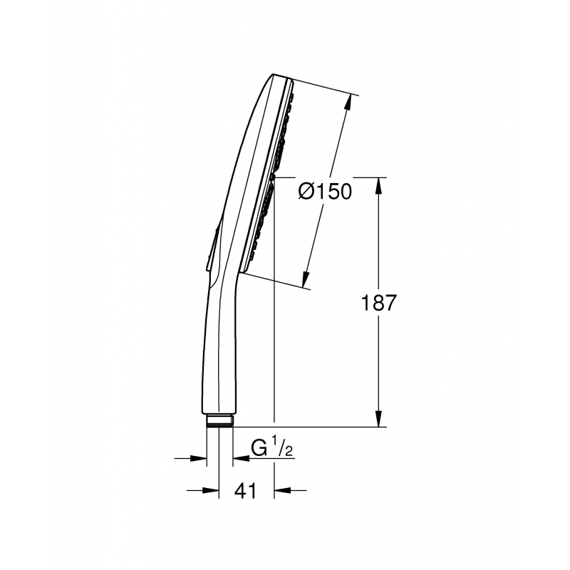 Душевая лейка Grohe Rainshower SmartActive 26590000, хром
