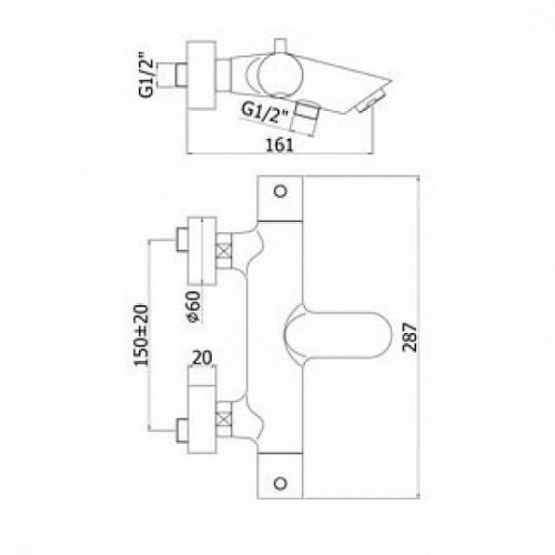 Смесители для ванны с душем Paffoni Light LIQ022HGSP