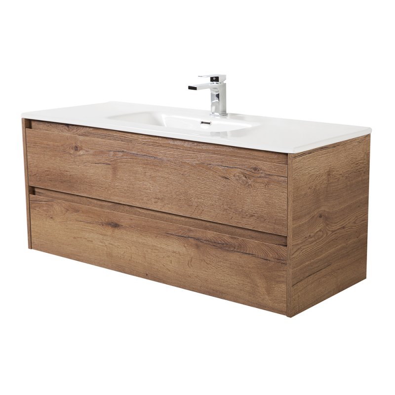 Тумба с раковиной подвесная BelBagno KRAFT 120 Pino Pasadena, раковина белая