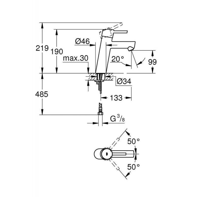 Смеситель для раковины Grohe Concetto 23451001 хром