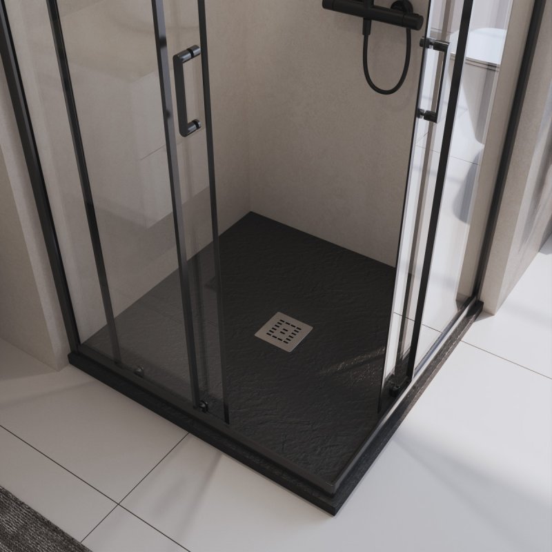 TRAY-MR-UNO-A-80-35-W-CR Поддон из искусственного мрамора,белый Размер,мм:800x800x35 