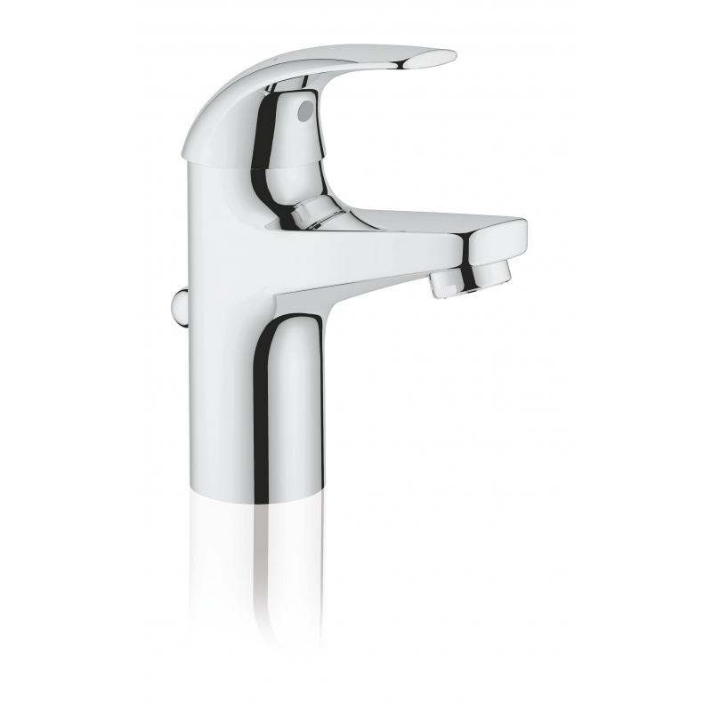 Смеситель для раковины GROHE BauCurve однорычажный DN 15, с донным клапаном, хром (32805000)