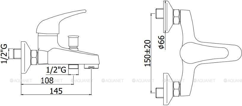 Смеситель для ванны с душем Paffoni Apollo APM022CR