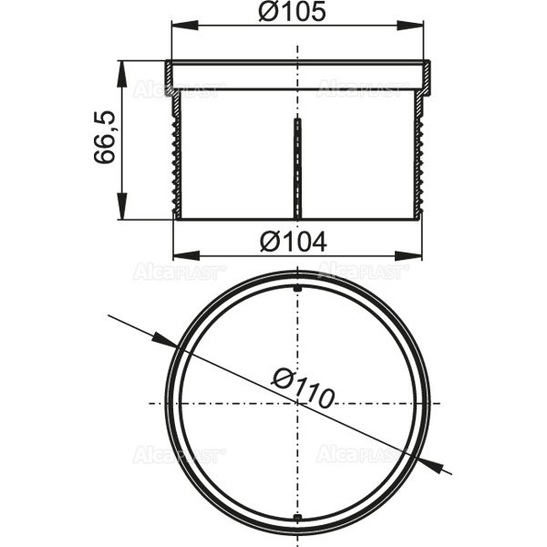 Насадка горловины трапа DN105