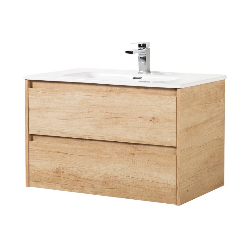 Тумба с раковиной подвесная BelBagno KRAFT 100 Bianco Opaco, раковина белая