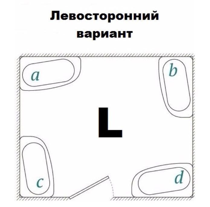 Акриловая ванна 1Marka Love 185х135 L 01лв1813л
