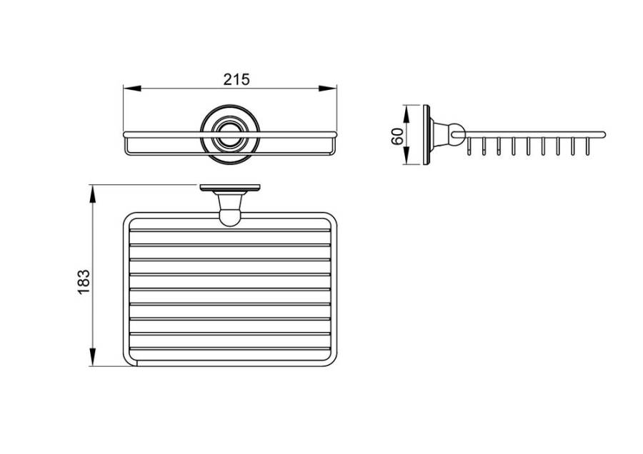 Полка Timo Nelson 150022/00 chrome
