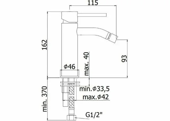 Смеситель для биде Paffoni Light LIG131BO