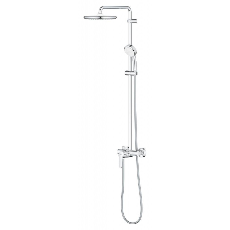 Душевая система поворотная со смесителем Grohe Tempesta Cosmopolitan 250, хром / белый (26673000)