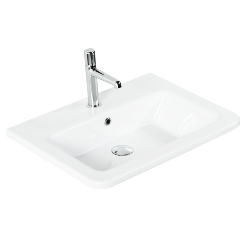 Тумба с раковиной подвесная  BelBagno ALBANO-CER 60 Bianco Lucido, раковина белая