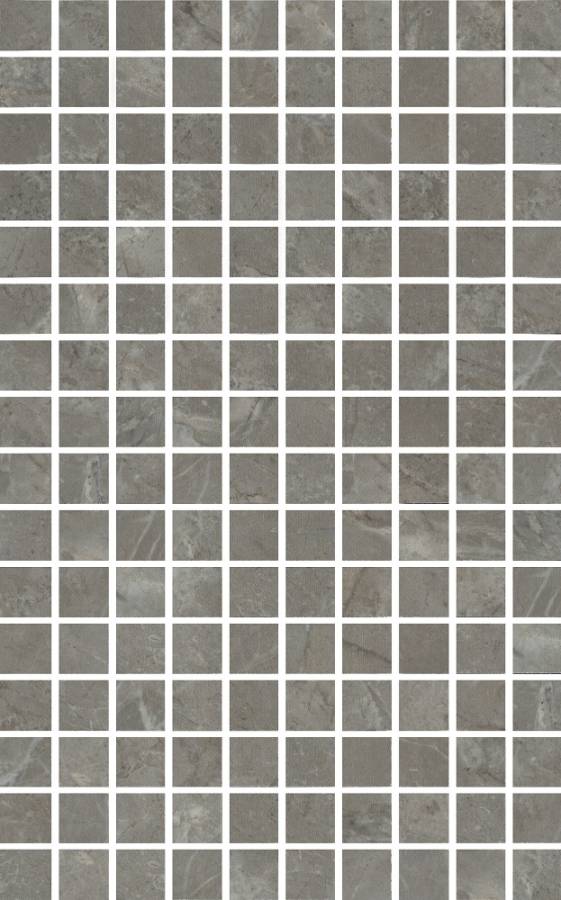 Декор Кантата мозаичный серый глянцевый 25x40x0,8